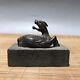 Chinese Antique Vintage Old Copper Carved Exquisite Beast Statue Seal Art