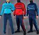 Classical Adidas Mens Tracking Suit Vintage Old School Tracksuit Blue Zebra