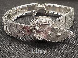Eloga, 17 Jewels, 14K White Gold & Diamond Lady's Old Antique Vintage Watches