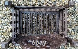 Fire Box Basket Grate Cast Iron Fire Place Grill 15.5 X 10 X 15 Old Vintage