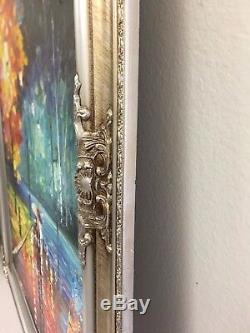 Frame 24x36 Vintage Style Old Silver Ornate Picture Oil Painting Frame 568-4
