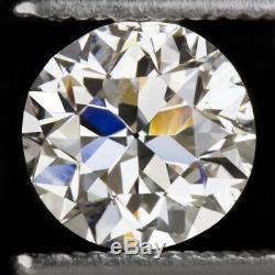 GIA CERTIFIED H SI2 5mm OLD EUROPEAN CUT DIAMOND VINTAGE ANTIQUE 1/2 CARAT. 5ct