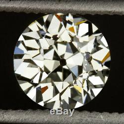 GIA CERTIFIED M VVS2 VINTAGE OLD EUROPEAN CUT DIAMOND ANTIQUE ROUND ART DECO 20s