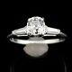 Gia G/ Vs2 Old Mine Cut Diamond Platinum Ring Engagement Vintage Estate Gift