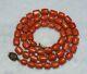 Genuine Antique Old Natural Momo Coral Bead Necklace With Silver Clasp