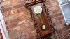 German Vintage Old Antique Junghans Wall Clock U0026 Key Pendulum See Video