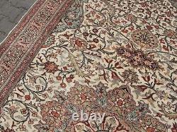 Handmade Oriental Floral Rug, Old Large Wool Rug, Traditional Vintage Carpet 6x10