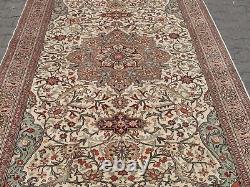 Handmade Oriental Floral Rug, Old Large Wool Rug, Traditional Vintage Carpet 6x10