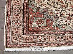 Handmade Oriental Floral Rug, Old Large Wool Rug, Traditional Vintage Carpet 6x10