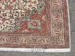 Handmade Oriental Floral Rug, Old Large Wool Rug, Traditional Vintage Carpet 6x10