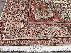 Handmade Oriental Floral Rug, Old Large Wool Rug, Traditional Vintage Carpet 6x10