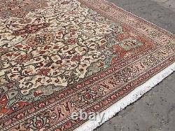 Handmade Oriental Floral Rug, Old Large Wool Rug, Traditional Vintage Carpet 6x10