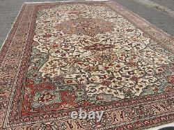 Handmade Oriental Floral Rug, Old Large Wool Rug, Traditional Vintage Carpet 6x10