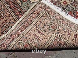 Handmade Oriental Floral Rug, Old Large Wool Rug, Traditional Vintage Carpet 6x10