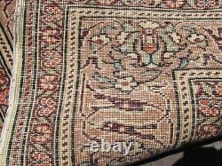 Handmade Oriental Floral Rug, Old Large Wool Rug, Traditional Vintage Carpet 6x10