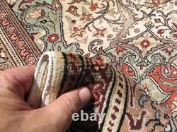 Handmade Oriental Floral Rug, Old Large Wool Rug, Traditional Vintage Carpet 6x10