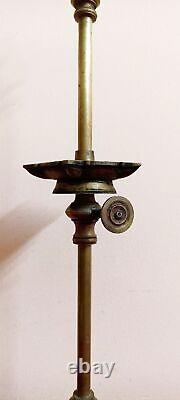 Hindu Temple Pooja Adjustable Brass Key Lamp Chavi Vilakku Antique Vintage Old