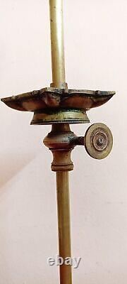 Hindu Temple Pooja Adjustable Brass Key Lamp Chavi Vilakku Antique Vintage Old