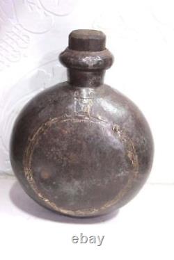 Iron Water Pot Vintage Antique Old Indian Rare Collectible PS-96