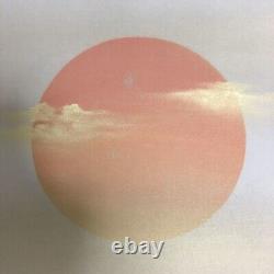 JAPANESE PAINTING HANGER SCROLL OLD JAPAN SUNRISE Wave PICTURE Vintage f654