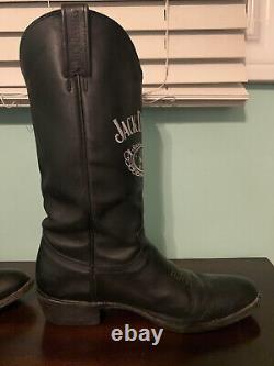 Jack daniels black cowboy boots old no 7 brand size 9 ee in good shape rare boot