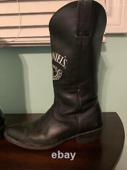 Jack daniels black cowboy boots old no 7 brand size 9 ee in good shape rare boot