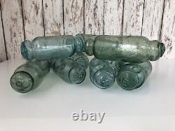 Japanese Glass Rolling Pin Fishing Floats Lot Of 10 Japan Old Vintage Used