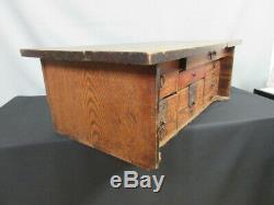 Japanese TANSU Antique old wooden chest japan suzuribako Calligraphy box vintage