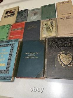 Lot of 13 Vintage Old Rare Antique Hardcover Books First Lewis Rand, Muir Etc