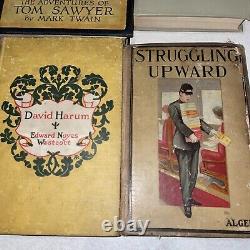 Lot of 15 Vintage Old Rare Antique Hardcover Books First Tom Sawyer, Pinocchio
