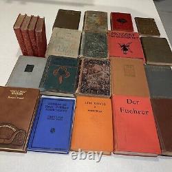 Lot of 22 Vintage Old Rare Antique Hardcover Books First Hitler, Moody's Etc