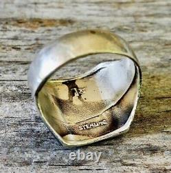 Mens Thunderbird Ring Size 10 Bell Trading Post Vintage Sterling Silver Old Pawn