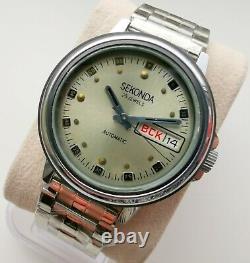 New Automatic Old Stock Ussr Made Slava / Sekonda 2427 Double Calendar Watch