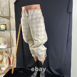 New Old Stock NOS Antique Vintage Mens Size 31 Wool Plaid Hunting Knicker Pants