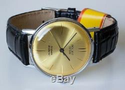 New Old Stock Ultra Slim Ussr Poljot De Luxe Wrist Watch 2209 Movement Rare