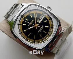 New Old Stock Ussr Made Slava 2427 Double Calendar Watch! Rare Vintage Model