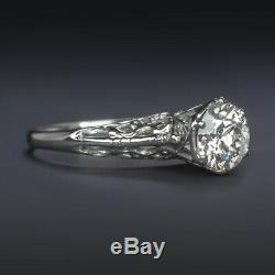 OLD EUROPEAN CUT. 78ct DIAMOND G SI2 ENGAGEMENT RING VINTAGE ANTIQUE 3/4 CARAT