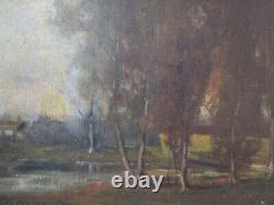 Oil Painting Antique Vintage Early Impressionism Impressionist Landscape Old