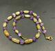 Old Antique Vintage Ancient Banded Agate Amethyst Beads Necklace