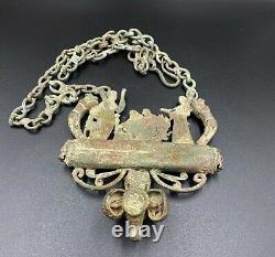 Old Antique Vintage Jewelry Bronze Necklace Ancient Roman's Byzantine Empire
