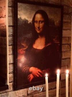 Old Antique Vintage Oil Painting Mona Lisa Leonardo Da Vinci