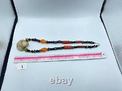 Old Antique Vintage Trade Jewelry Of Glass, Carnelian, Shell Ancient Beads