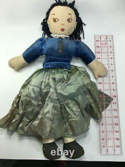 Old Antique Vtg 1920s to 1930s Folk Art Hand Made Original Cloth Doll
