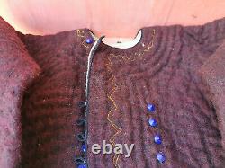 Old Antiques Primitive Hand Made Vest Woman Coat Woolen