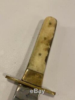 Old Dagger Vintage Antique Bowie Knife Bone Handle Civil War