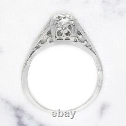 Old European Cut G Si1 Diamond 18k Engagement Ring Vintage Solitaire Antique Er