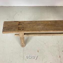Old Rustic Antique Vintage Wooden Long Pig Bench Small Pb404