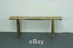 Old Rustic Antique Vintage Wooden Pig Bench Small