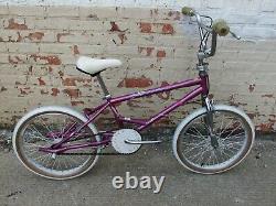 Old School 1987 Schwinn Predator Free Form BMX, Freestyle Bicycle, Grape