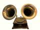 Old Talking Machine Vintage Hmv Phonograph Twin-horn Antique Gramophone